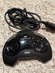 Sega Saturn Console Controller Cords New Save Battery MK-80000 Black + Game