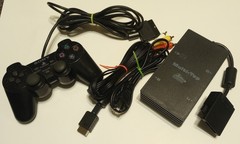Sony PlayStation 2 PS2 Console Bundle SCPH-39001/N Controller Network Adapter