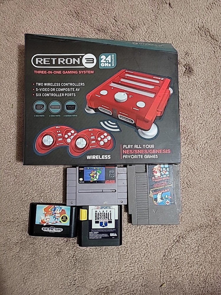 Hyperkin RetroN 3 HD 3-in-1 Retro Gaming Console – Red