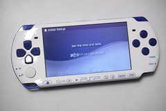 PSP-3000 White/Blue Japan PlayStation Portable console US Seller