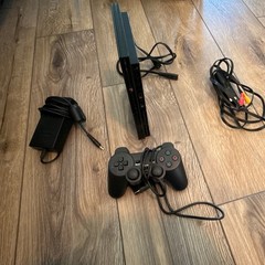 Sony PlayStation 2 Slim SCPH-75001 Black NTSC-U/C DVD w/ Controller & Cables
