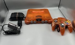 USA Nintendo 64 N64 Fire Orange Funtastic Console w/ OEM Controller -TESTED