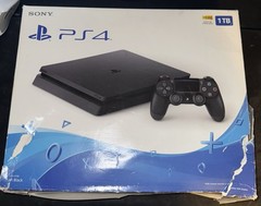 Sony PlayStation 4 Slim 1TB Console w/box & Controller – Jet Black