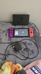 Nintendo Switch 32GB Console w/ Dock, Red/Purple Joy-Con, 256GB