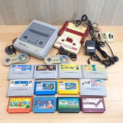 Nintendo Japanese Original Famicom & Super Famicom Console SET 12 Games & Cables