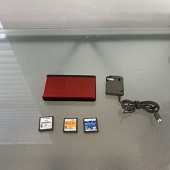 Nintendo DS Lite Authentic Console Crimson Handheld System W/ Charger & Stylus