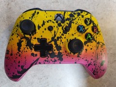 Xbox One Paint spatter Yellow/Orange/Pink & Black Xbox Design Lab Controller