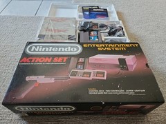 Nintendo NES Action Set Complete in Box CIB System W/ Baggies & RARE Converters!