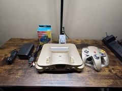 Gold Nintendo 64 Bundle W/ Transfer Pak & Rumble Pak TESTED & WORKING