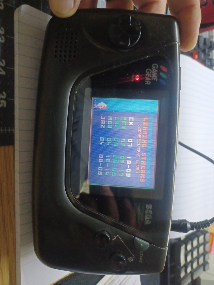 SEGA Game Gear Handheld System – Black W/3 Games Shown In Pics. – Tested