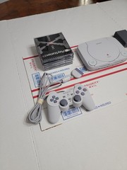 Sony Playstation 1 PS One (SCPH-101) Slim PS1 Bundle w/ 4 Games ** TESTED **