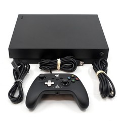 Microsoft Xbox One X 1787 1TB Console Gaming System With Wired Controller Black