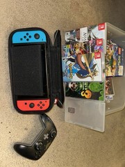 Nintendo Switch 26GB Gray Console with Neon Red and Neon Blue Joy-Co