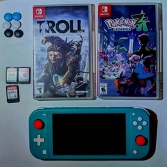 Switch Lite Bundle Includes 5 Switch Games And Upgraded Anti Drift TMR Joysticks