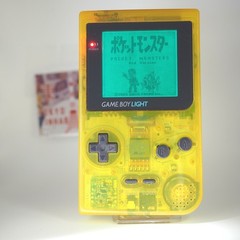 OEM Nintendo Game Boy Light Toys R Us Edition Clear Yellow MGB-101 TESTED #1[EX]