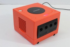 Nintendo Gamecube Console Warm Red x Black Pink LED GC NTSC-U/C US DOL-001 AC AV