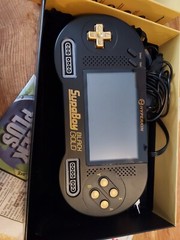 Hyperkin SupaBoy Portable Pocket BlackGold Console with stunt race fx TESTED