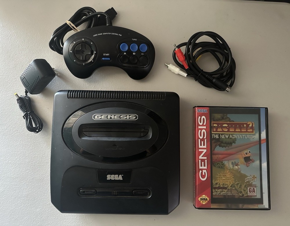 SEGA GENESIS Model 2 Console Tested Working Controller And Game Included!
