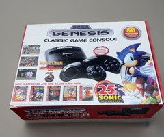 Sega Genesis AtGames Mini Console-Wireless Controller In Box 80 Pre-loaded Games