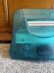 Nintendo 64 N64 Ice Blue Clear Console W/4 Controllers And Mario Tennis
