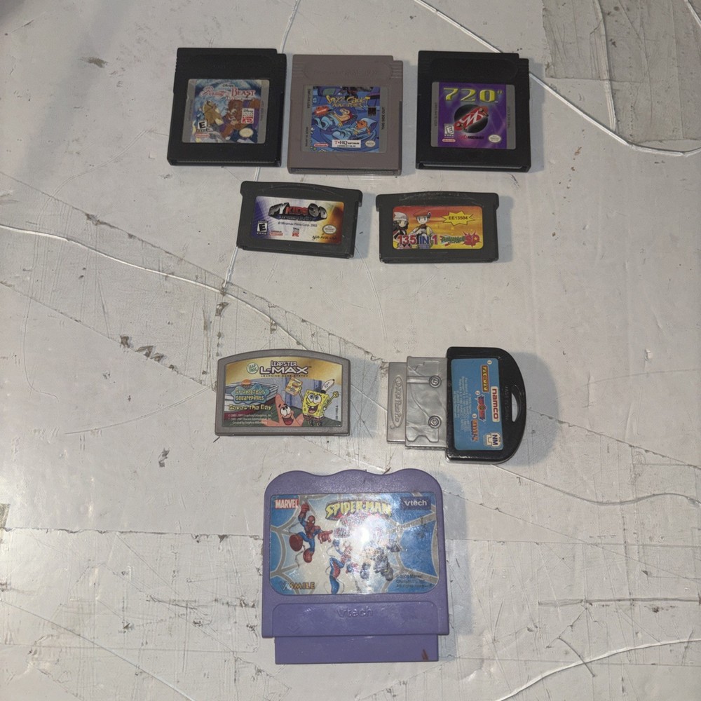 5 Nintendo Games 1-L-Max 1-Namco 1-Vtech All Great Condition Sold As Is