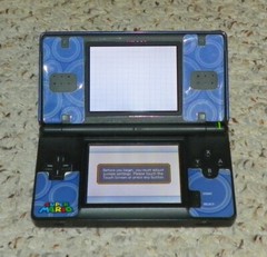 Nintendo DS Lite Handheld Console – Blue & Black w/ Mario Stickers