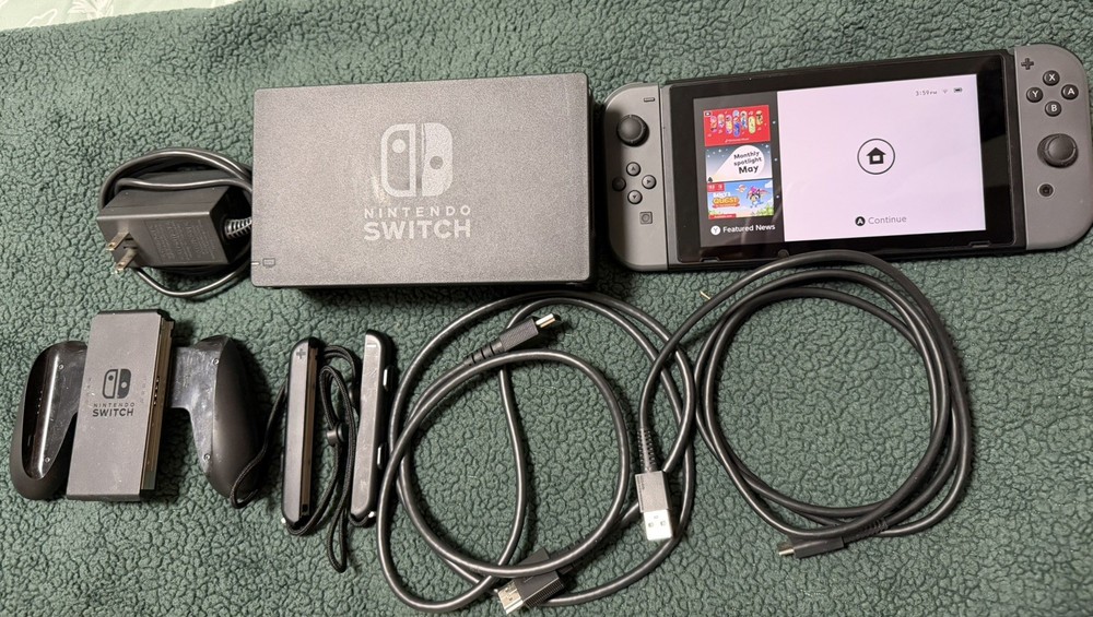 Used Nintendo Switch HAC-001 with AC, dock and Everything Shown In Pictures