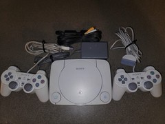 Sony PlayStation 1 PSOne PS1 Console SCPH-101 + 2 OEM Controllers + Cables
