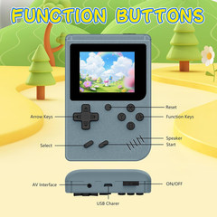Retro Game Console, Built-In 400 Classic Retro Gaming Console, 1020Mah Rechargea