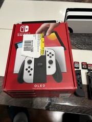 Nintendo Switch OLED 64GB 720p HD White Joy-Con Bundle w/ Dock Case Cables