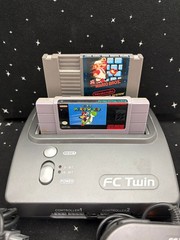 VTG FC Twin Console W/2 Controllers Plays NES & SNES 2 Games No Power Cord