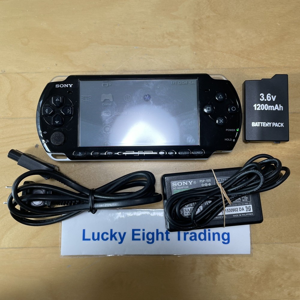 PSP 3000 Piano Black PB Console Charger Battery [CC]