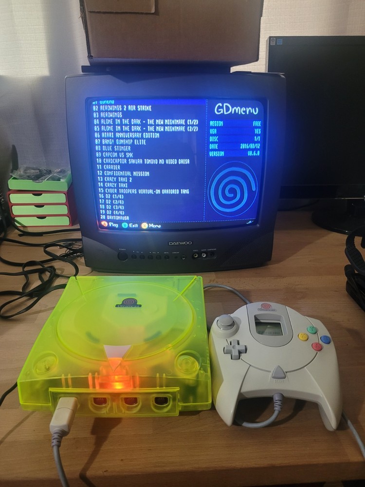 Sega Dreamcast Gdemu, 128gb, Power Supply Upgrade, Custom Shell