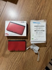 3DS LL Red Black Console in Box Nintendo English, Region Free, 32GB, Games *3D*