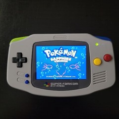 Gameboy Advance GBA Super Famicom Console with iPS Backlight Backlit LCD MOD