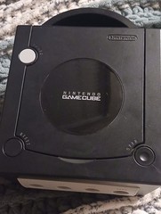 Nintendo Gamecube System Black (DOL-001) with Cords and Three Controllers