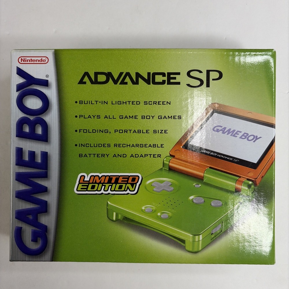 BRAND NEW SEALED Nintendo Game Boy Advance SP Limited Edition Lime/Orange