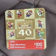 Super Mario Bros 40th Anniversary Nintendo $100 eshop gift card Target Steelbook