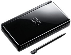 Nintendo DS Lite Onyx Black White Handheld Good Portable System 0E