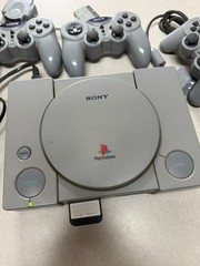 Sony PlayStation 1 Console Ps1 (W/ Cables, Three Controllers,Mem Card) SCPH-9001