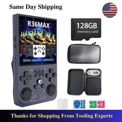 128GB,R36MAX Handheld Game Console 4.0 Inch IPS Screen,22000+ Games, Video Games