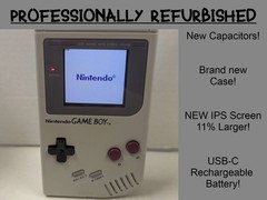 Refurbished Game Boy. DMG-01. New Caps, Screen, Backlight & USB-C Charging!