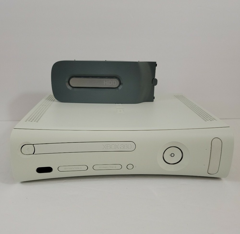 Microsoft Xbox 360 Console & HDD Only Tested Eject Button Sticks Repair or Parts