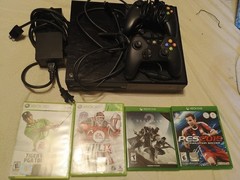 Microsoft Xbox One 500GB Black Console w/ Power Supply & 2 Controllers, 4 Games