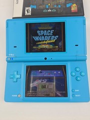 Nintendo DSi TWL-001 Bright Blue Color w/ Charger & Space Invaders Working