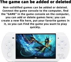 JXD X6 Handheld 4.3 Inch 2000 Games White MP3 TV Out