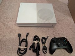 Microsoft Xbox One S 1TB White Console 1681 Bundle w/Controller, Cords Working