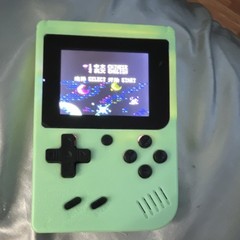 Green Handheld Game Console Built-in Games USB-A Micro USB Charging