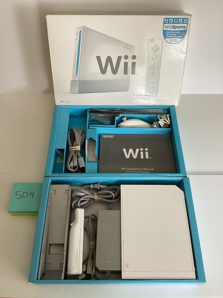 BOXED Nintendo Wii Video Game System RVL-001 Console Bundle Retro