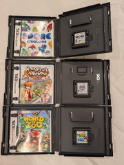 Nintendo DS Coral Pink Handheld with Charger 6 Games TESTED